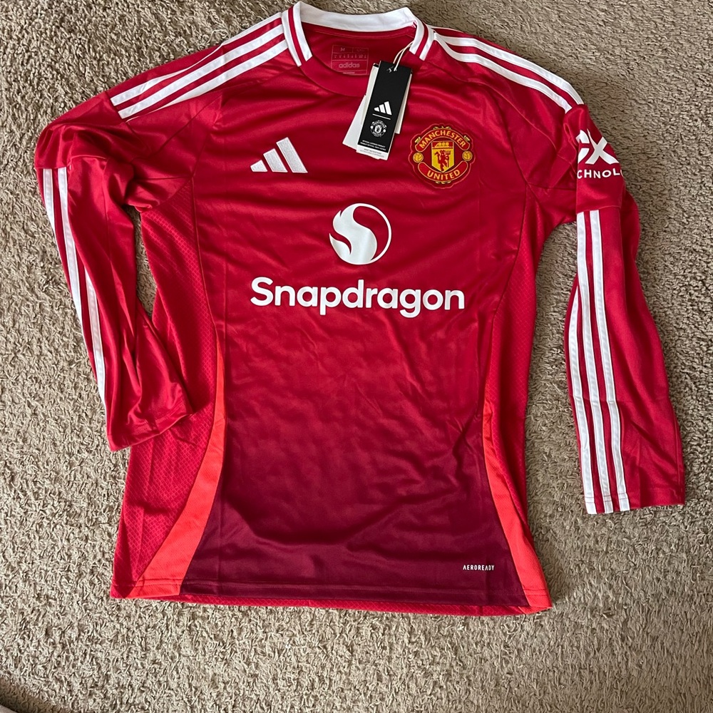Adidas Manchester United Red Long Sleeve Jersey